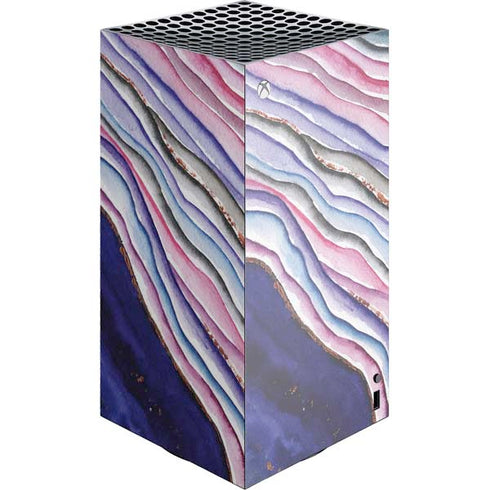 Violet Watercolor Geode XBox Series X Digital Edition Console Skin